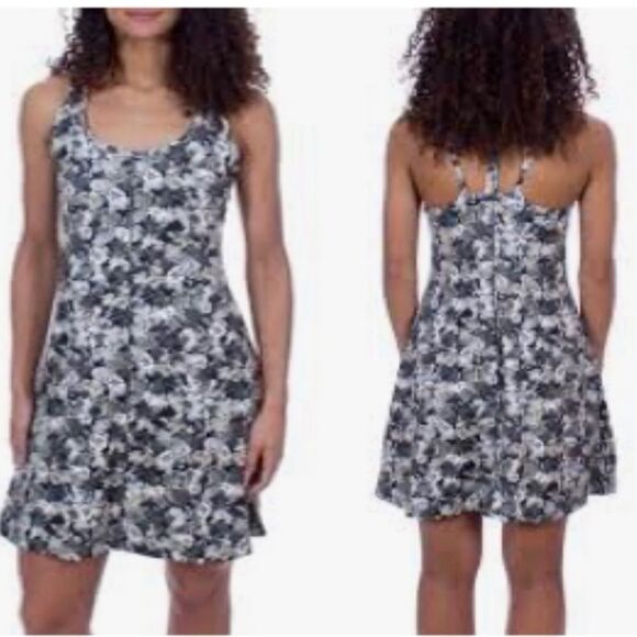 Patagonia Latticeback Neo-Tropics Travel/Hike/Activewear Dress Black Small